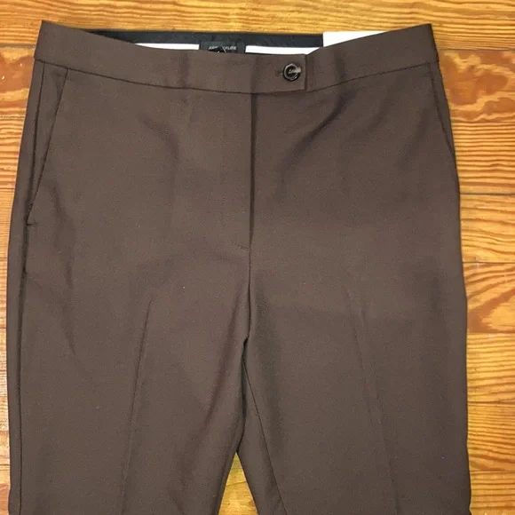 Ann Taylor The High Rise Madison Brown Pants NEW - Picture 5 of 16